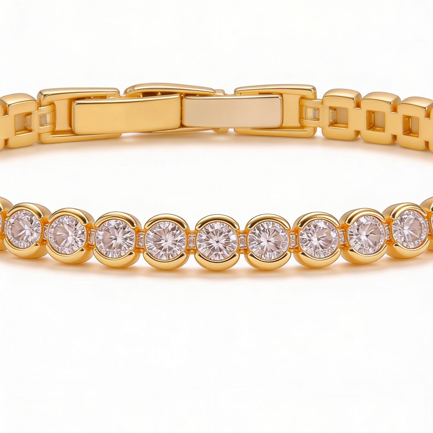 Round Bezel Tennis Bracelet