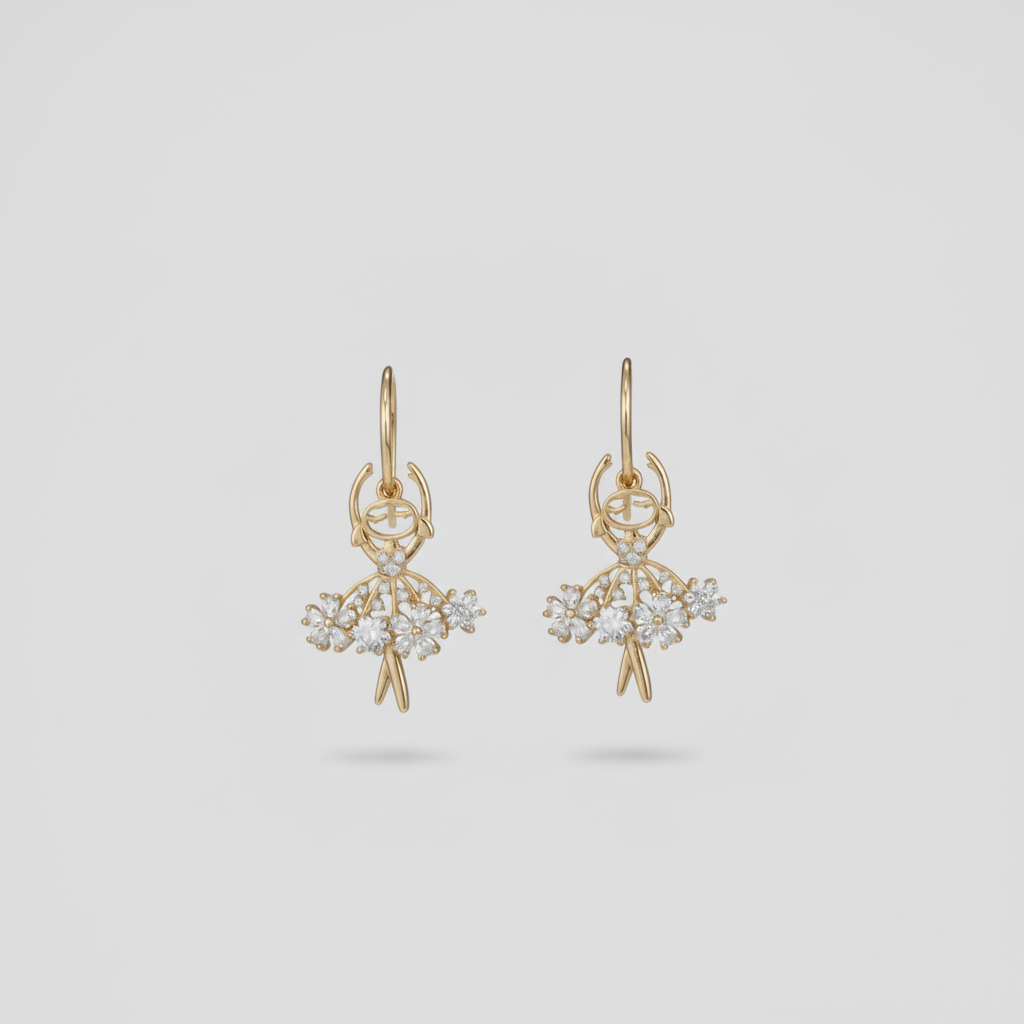 Ballerina Dancer Earrings — Far View