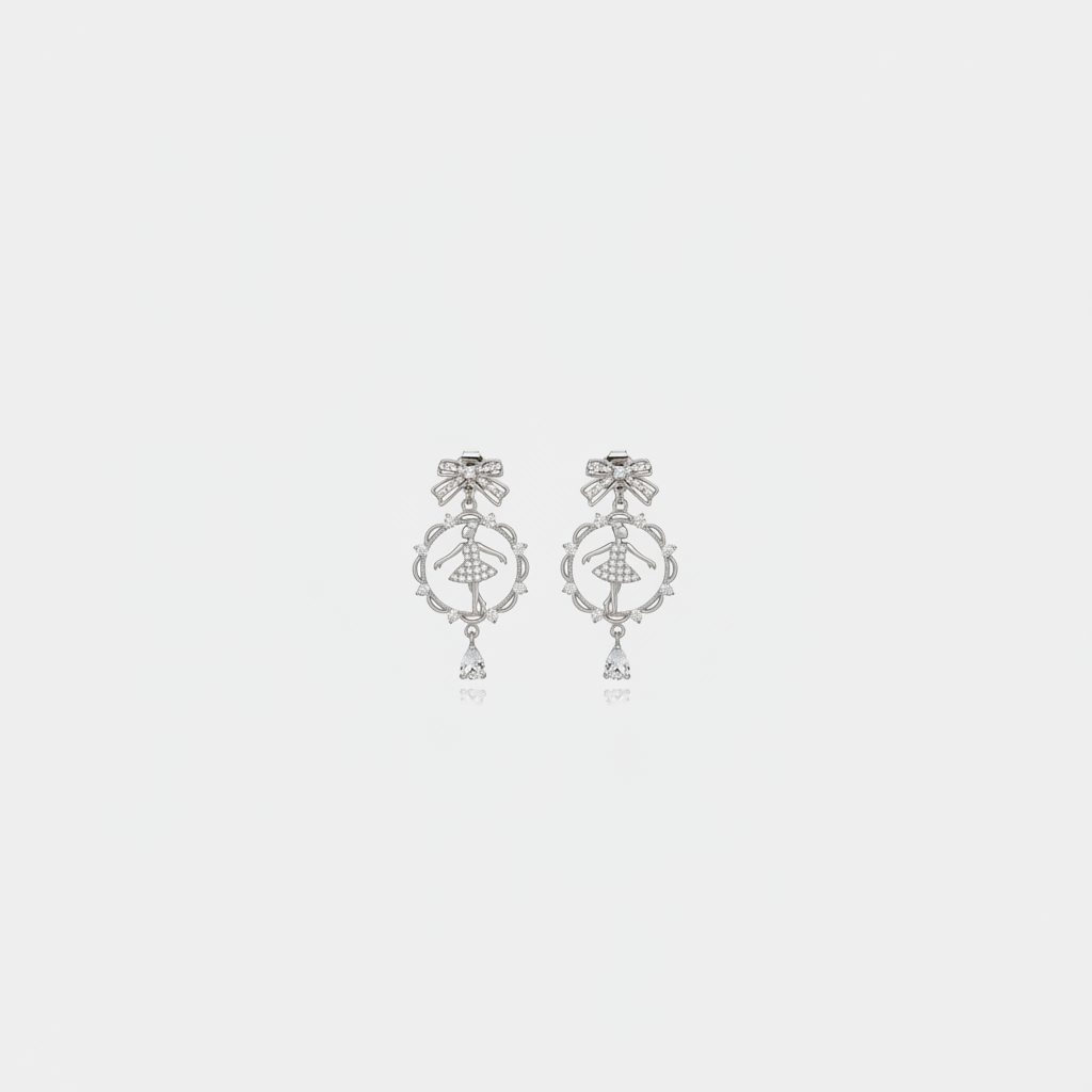 Ballerina Bow Earrings — Far Away Small View