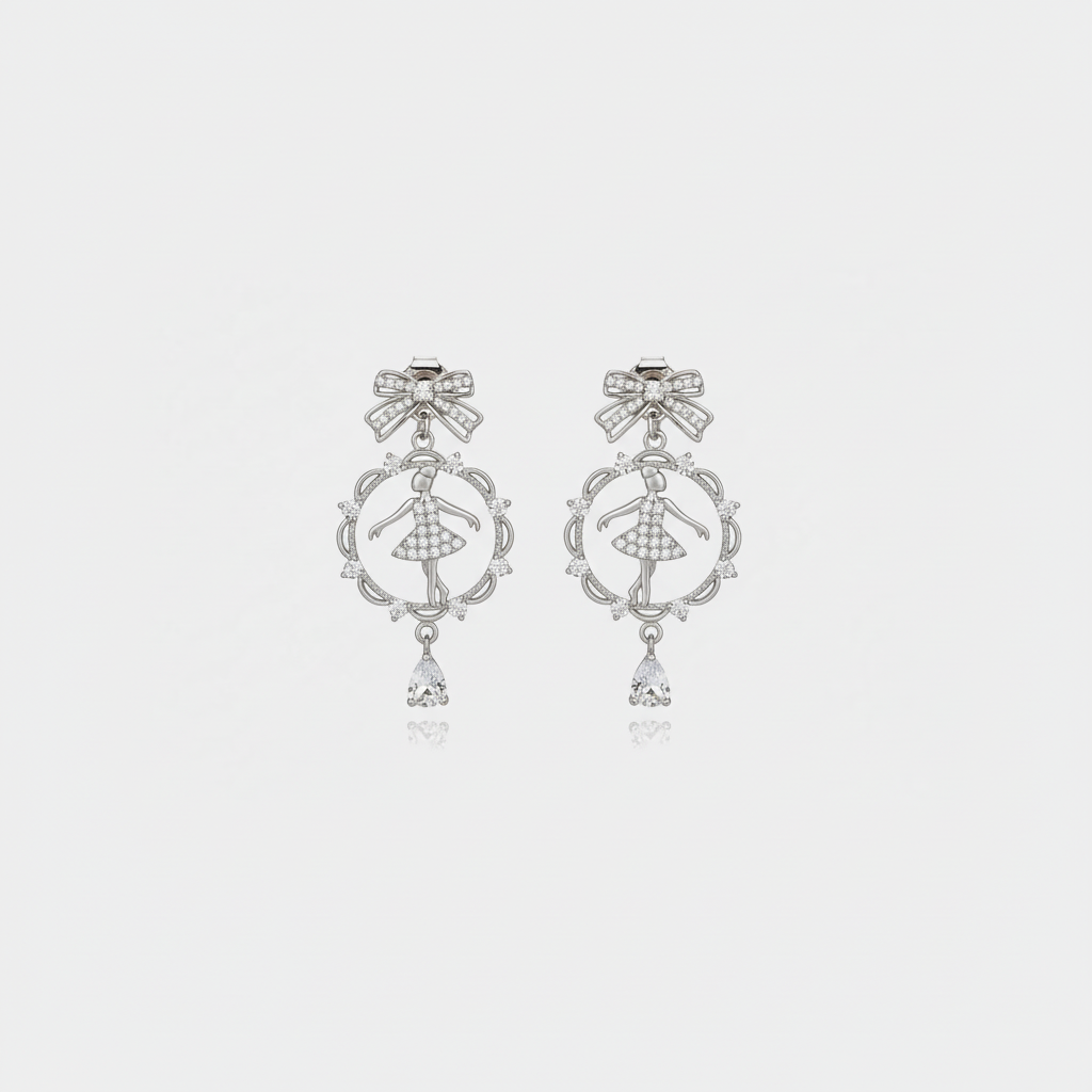 Ballerina Bow Earrings — Smaller Portion