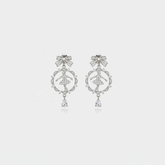 Ballerina Bow Earrings — Smaller Portion