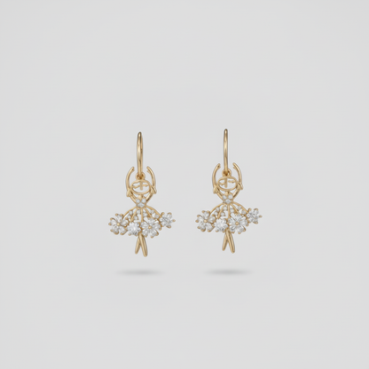Ballerina Dancer Earrings — Far View