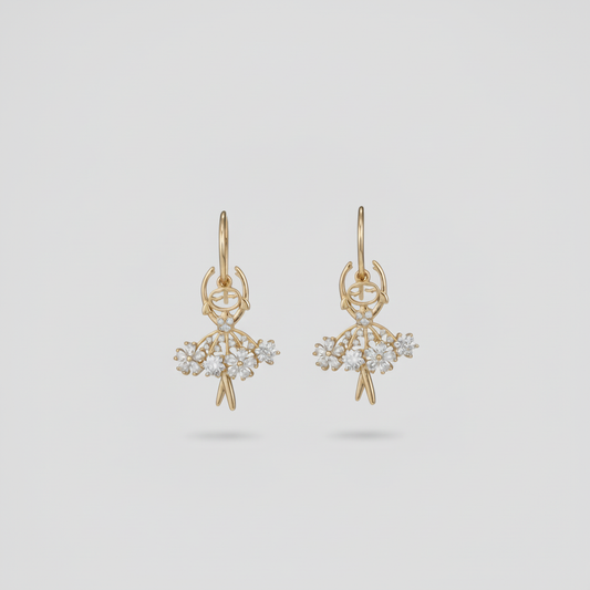 Ballerina Dancer Earrings — Far View