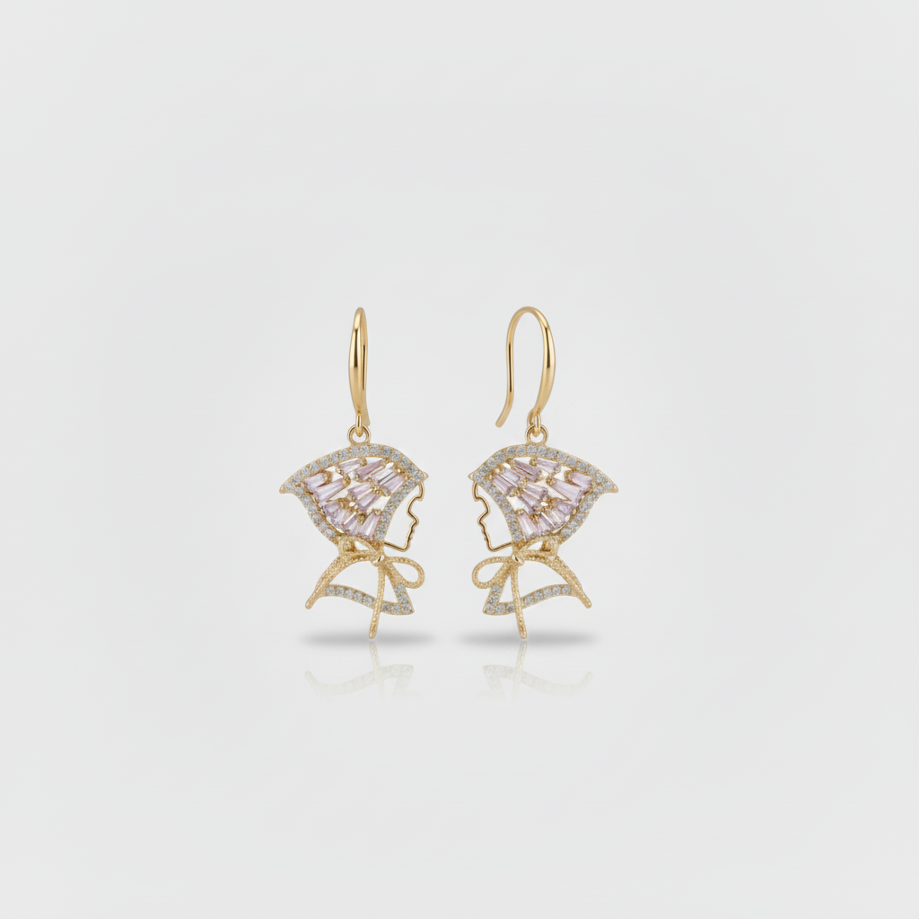 Ballerina Profile Earrings — Even Smaller