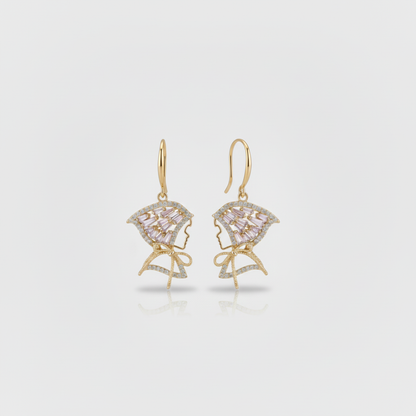 Ballerina Profile Earrings — Even Smaller