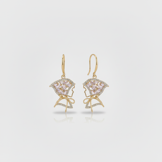 Ballerina Profile Earrings — Even Smaller