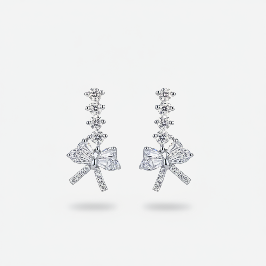 Bow Drop Earrings - Clean Product Shot 2