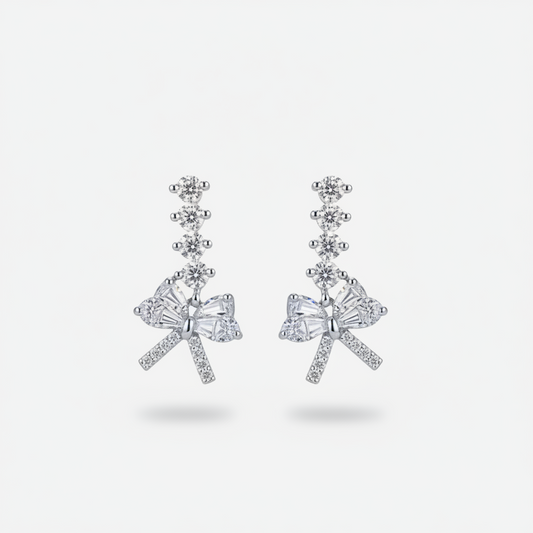 Bow Drop Earrings - Clean Product Shot 2