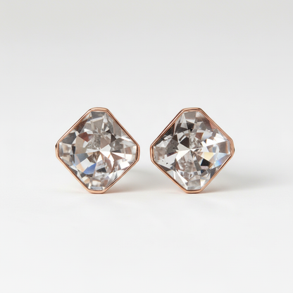 Crystal Stud Earrings Close-Up