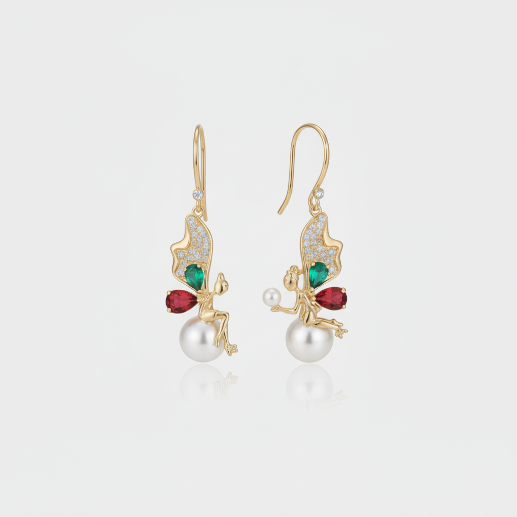 Fairy Angel Earrings — Far Away View
