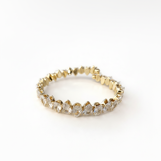 Gold CZ Bracelet Far View