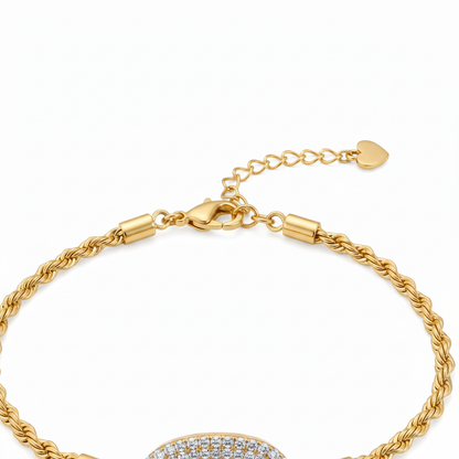 Gold Rope Bracelet - Lobster Clasp Detail