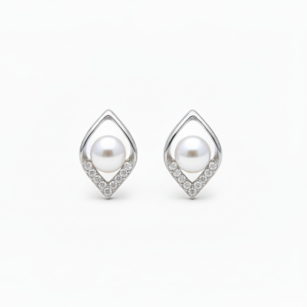 Moon Dew Pearl Earrings - With Posts