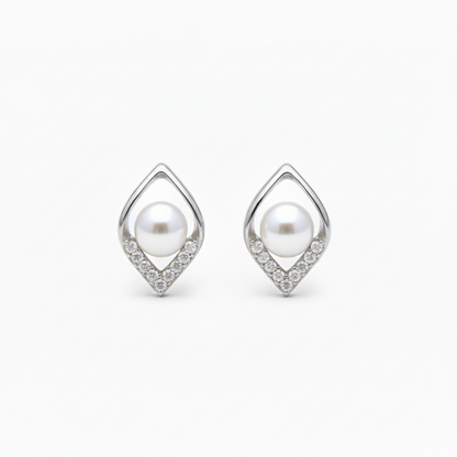 Moon Dew Pearl Earrings - With Posts