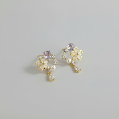 Cat Eye Spring Floral with Pearl