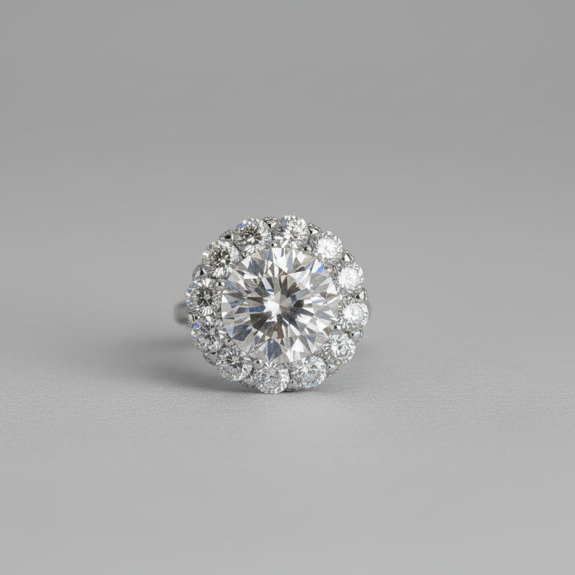 Radiance Bloom Moissanite Diamond Ring