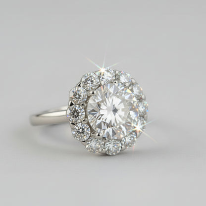 Radiance Bloom Moissanite Diamond Ring