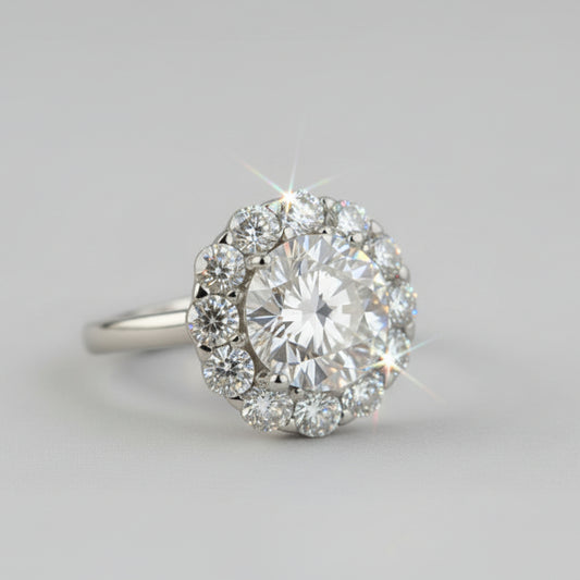 Radiance Bloom Moissanite Diamond Ring