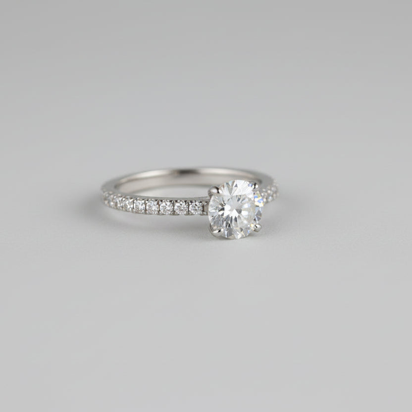 Classic Timeless Solitaire Moissanite Diamond Ring