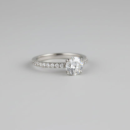 Classic Timeless Solitaire Moissanite Diamond Ring