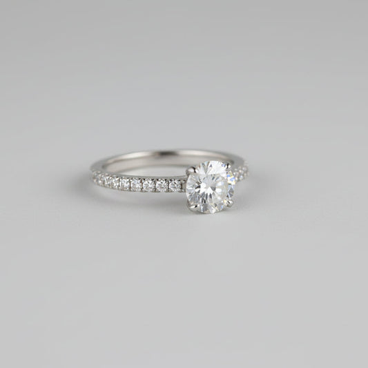 Classic Timeless Solitaire Moissanite Diamond Ring