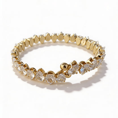 Carré Crystal Bangle Cuff