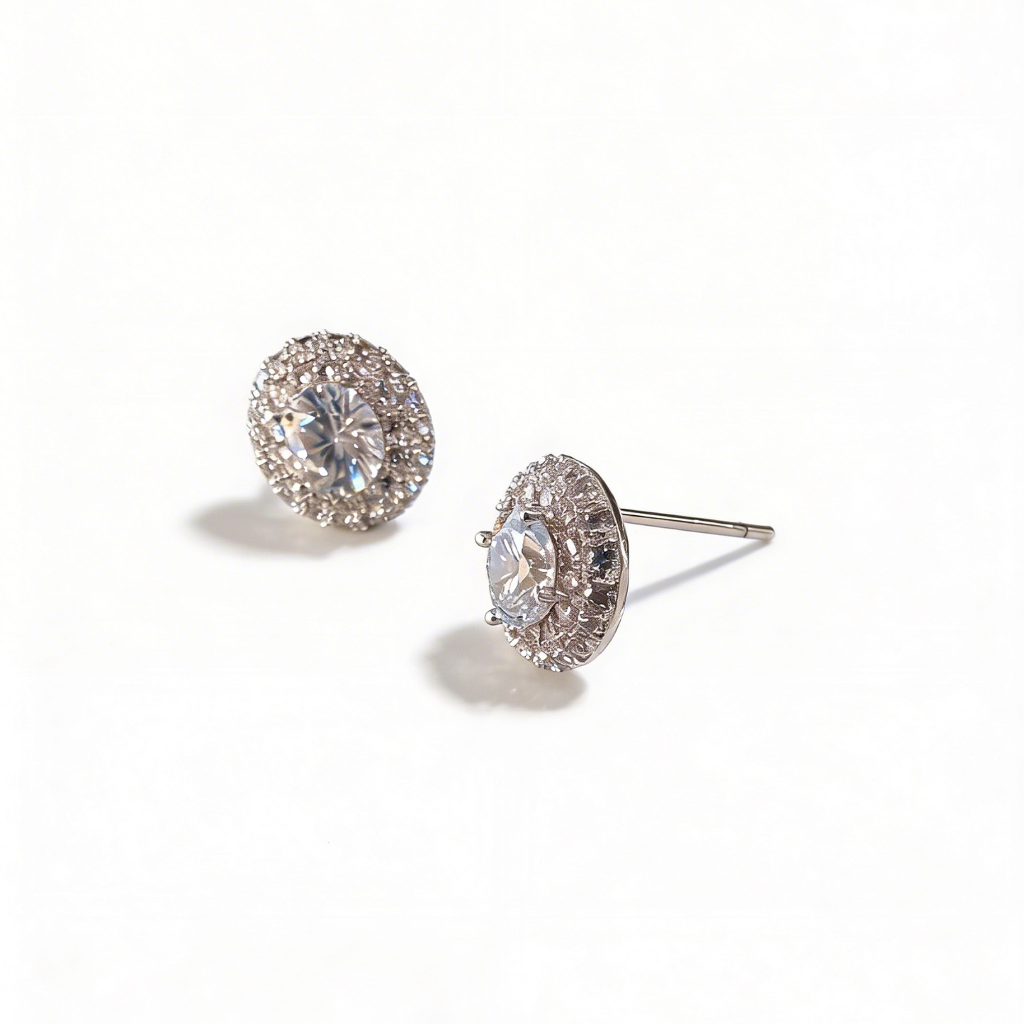 Double Halo Pavé Studs