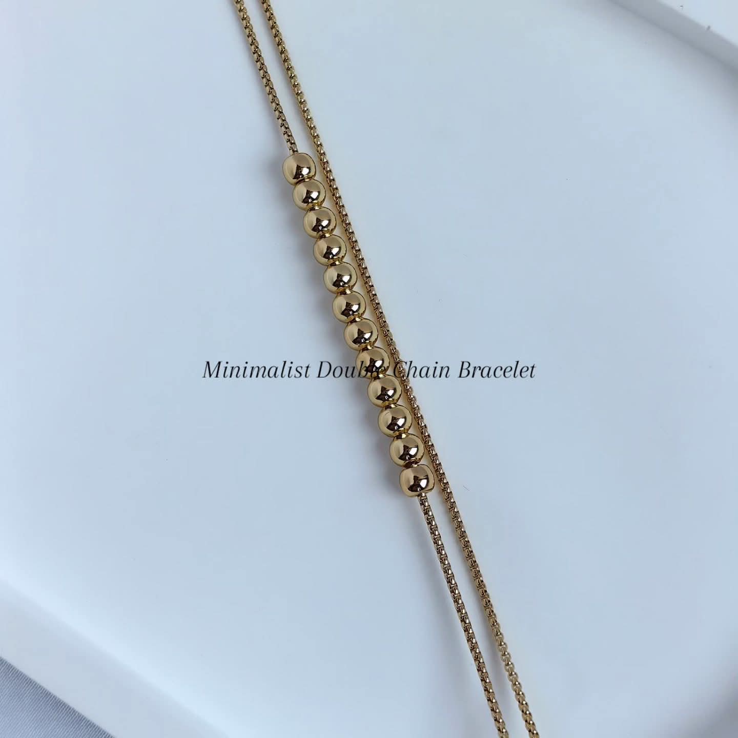 Minimalist Double Chain Bracelet