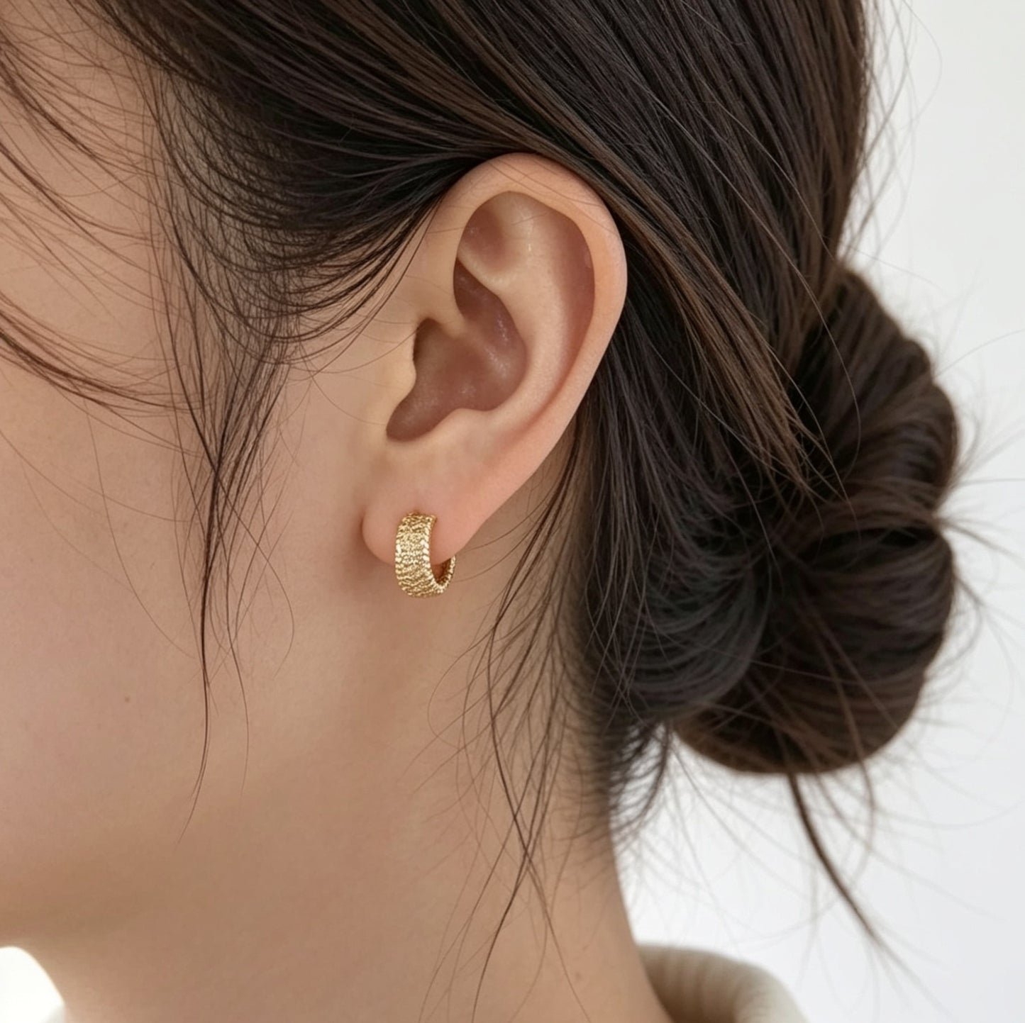 Golden Whisper Hoops
