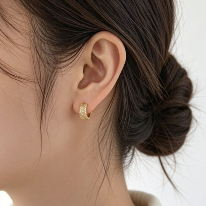 Golden Whisper Hoops