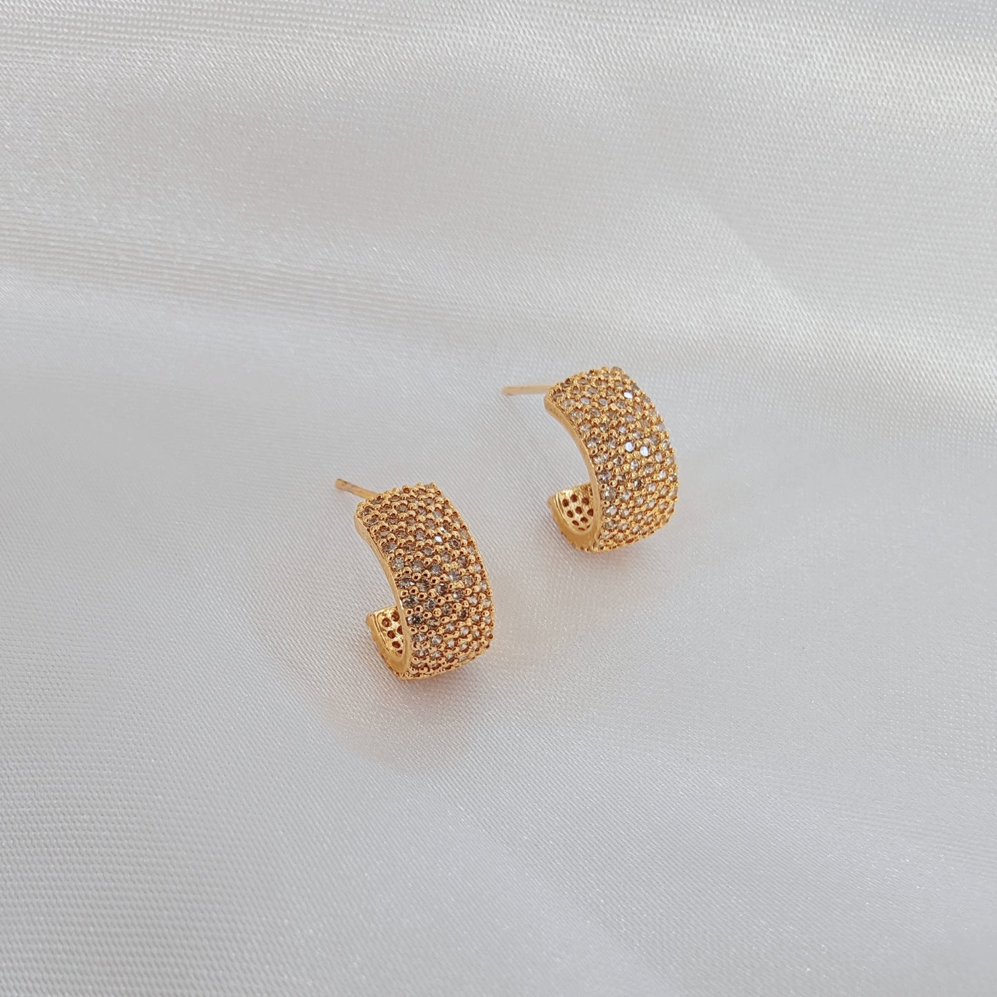 Golden Whisper Hoops