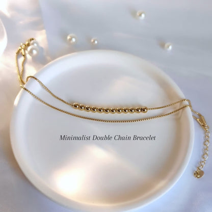 Minimalist Double Chain Bracelet