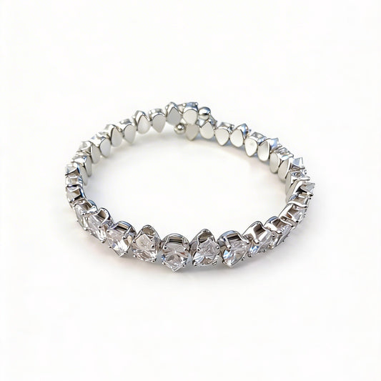 Carré Crystal Bangle Cuff
