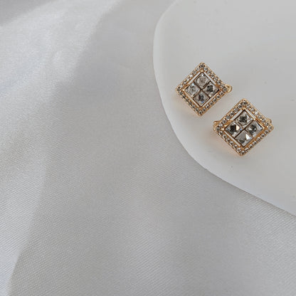 Crystal Square Hoops