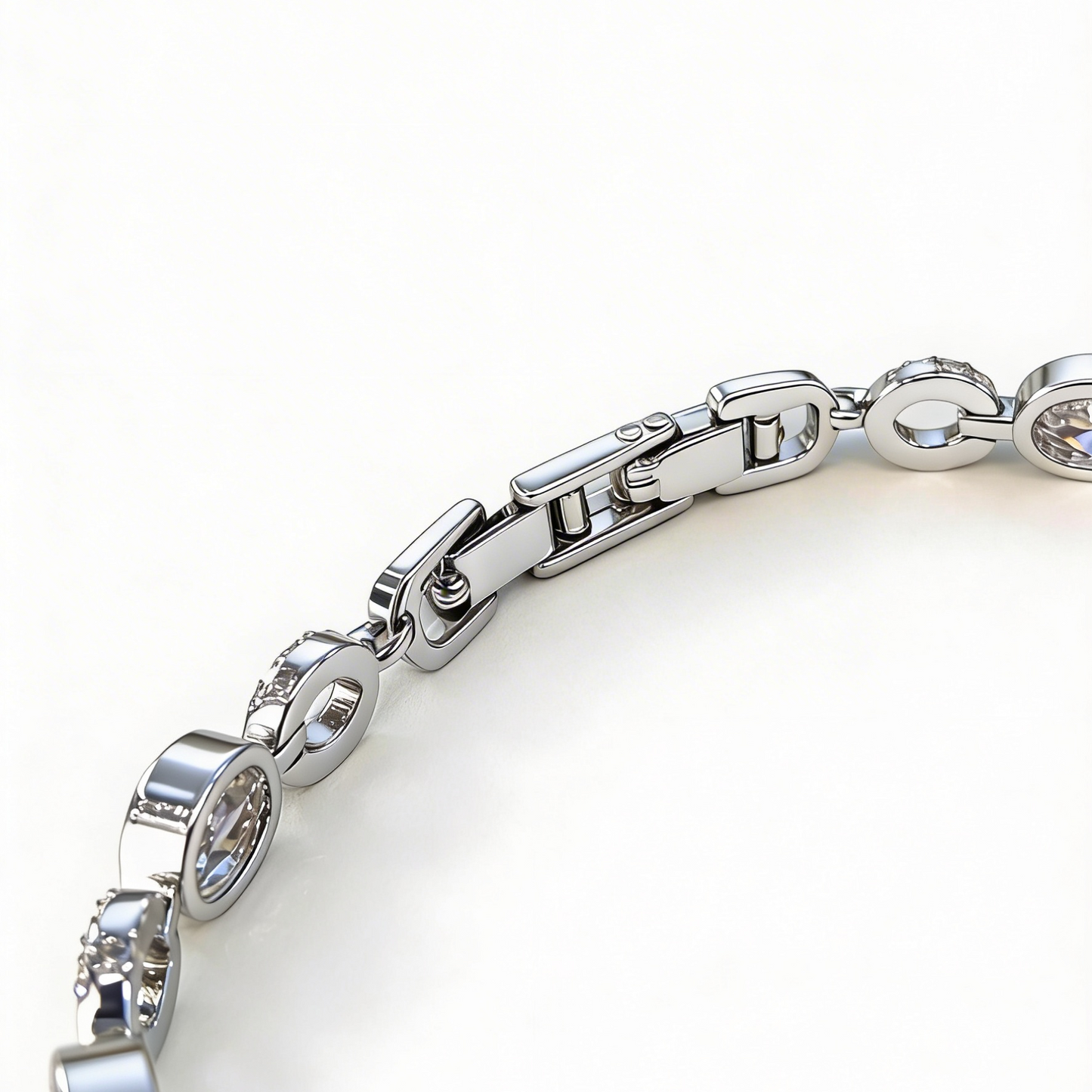 Oval Bezel Crystal Bracelet