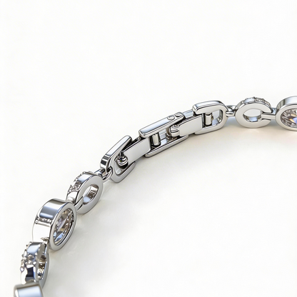 Oval Bezel Crystal Bracelet
