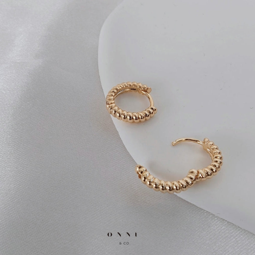 Elodie Beaded Hoops