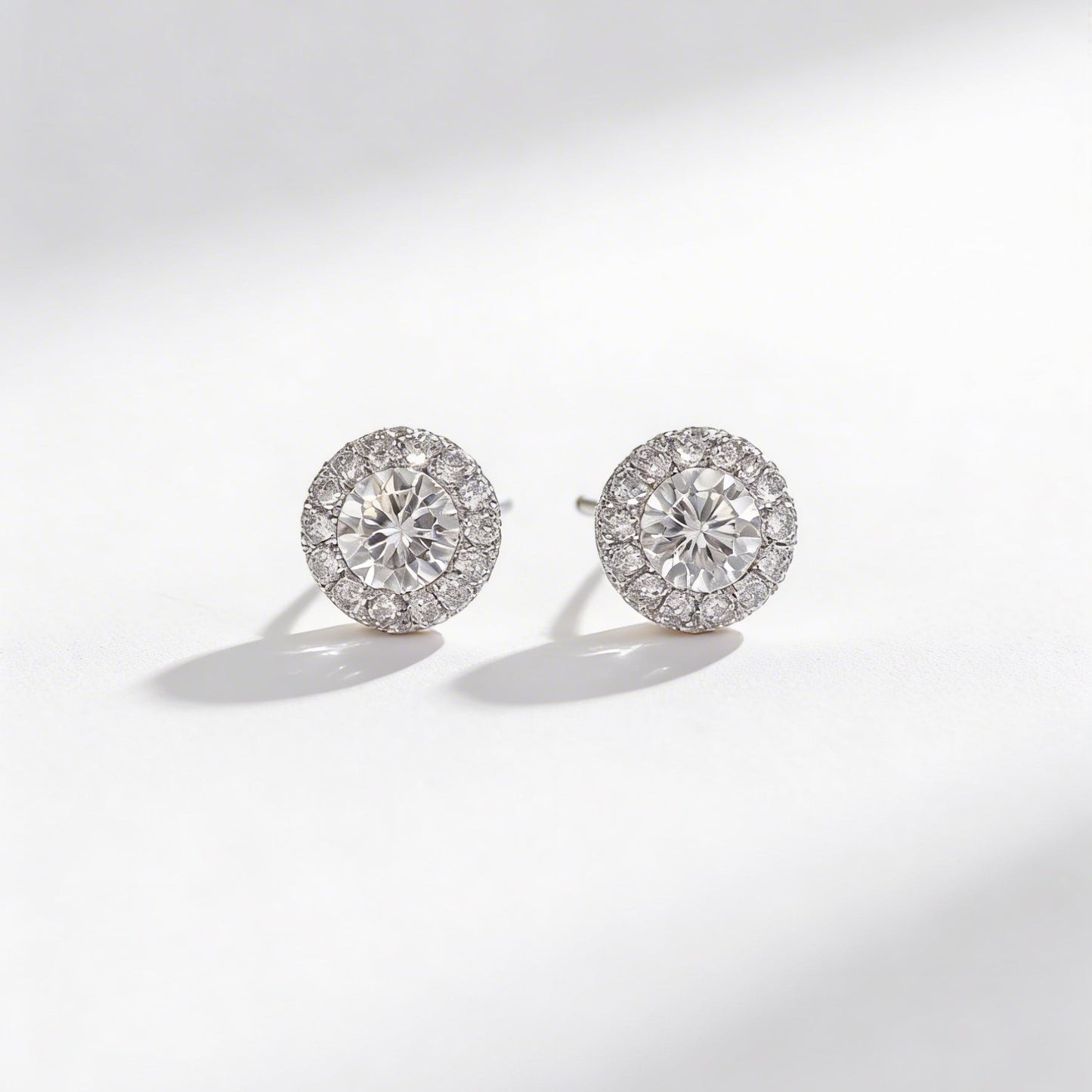 Double Halo Pavé Studs
