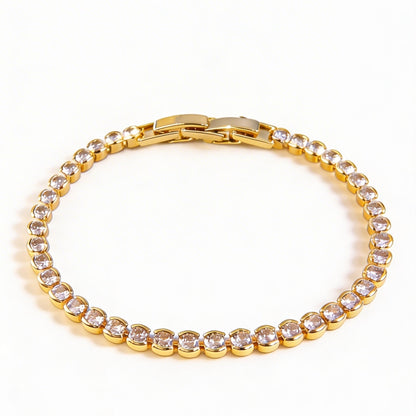 Round Bezel Tennis Bracelet
