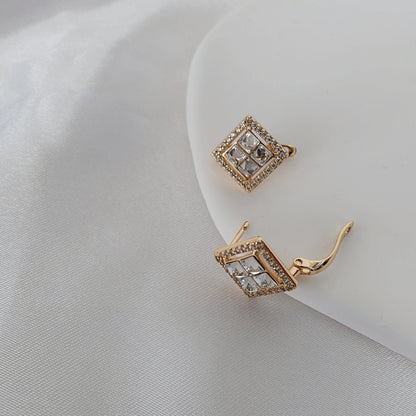 Crystal Square Hoops