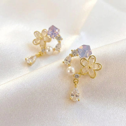 Cat Eye Spring Floral with Pearl
